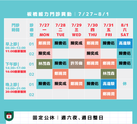 鄭揚潤醫師門診時間
