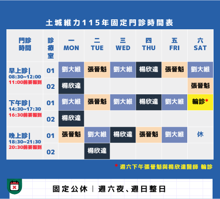 土城門診表