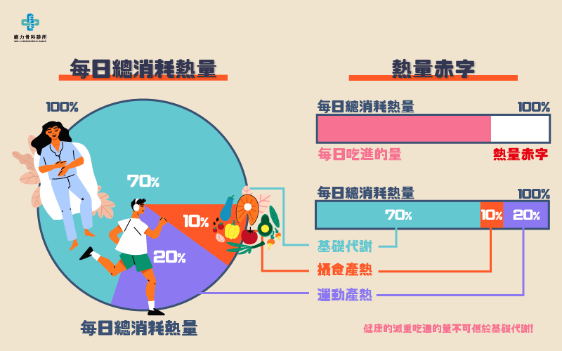 了解每日總消耗熱量找到熱量赤字