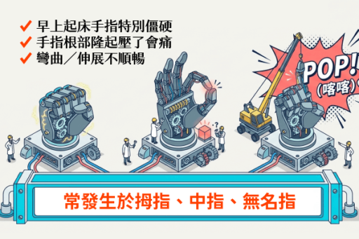 板機指症狀與好發的手指